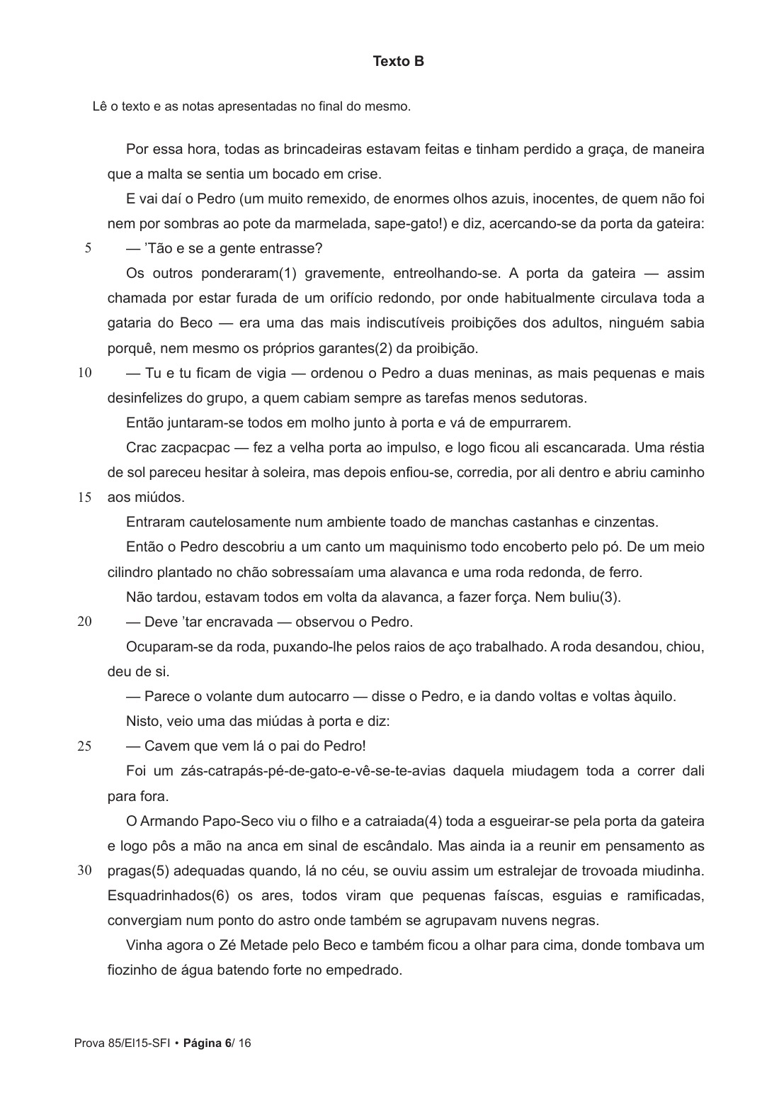 Folha de exercícios original antes da criação de uma nova versão