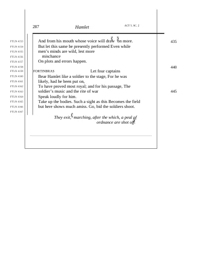 Rewritten Hamlet, last page